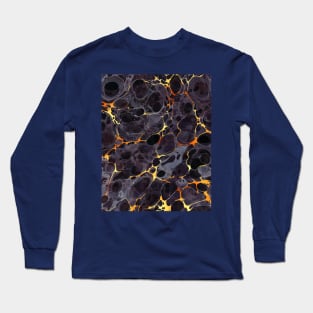 Abstract Marbling Pattern Long Sleeve T-Shirt